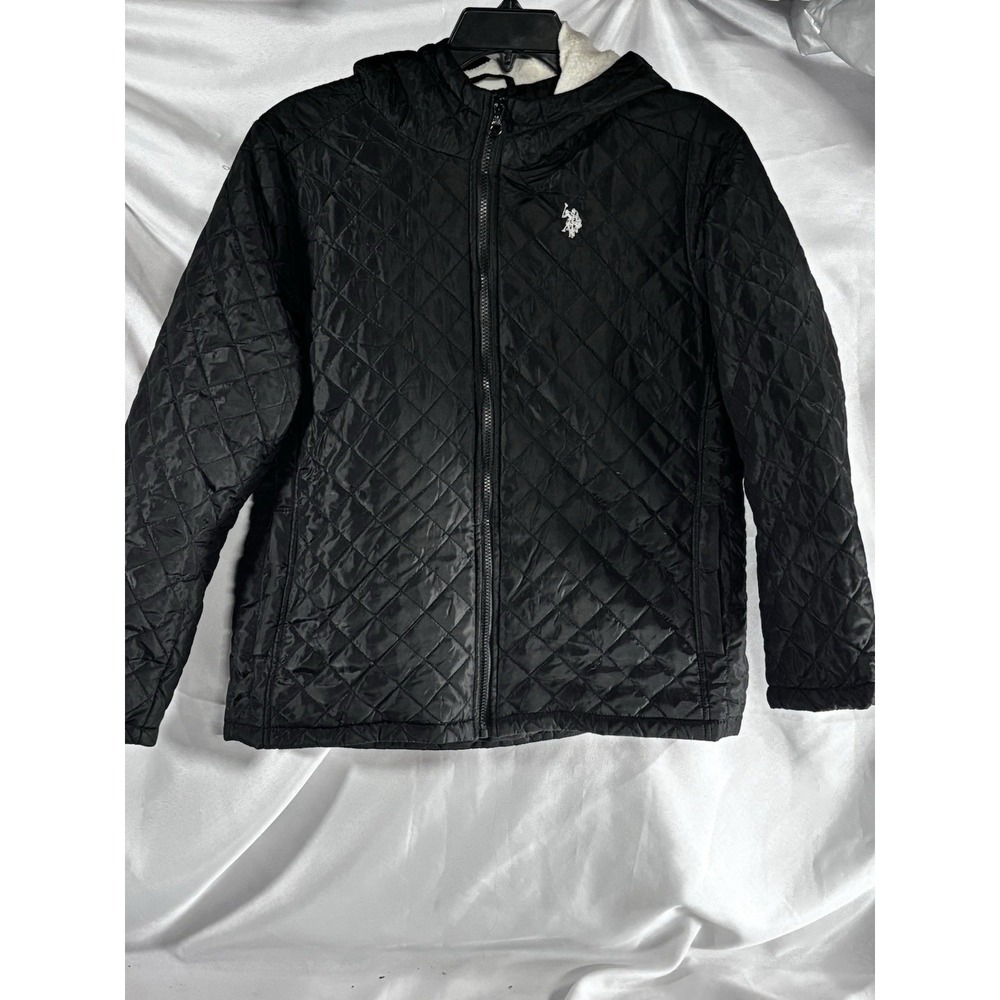 U.S. Polo Assn. Women's Quilted Jacket Black Size XL Lightweight Zip‎